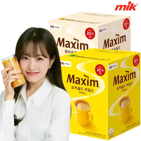 동서 맥심 모카골드/화이트골드 커피믹스 190T 2개 (카드46,600원/무료)