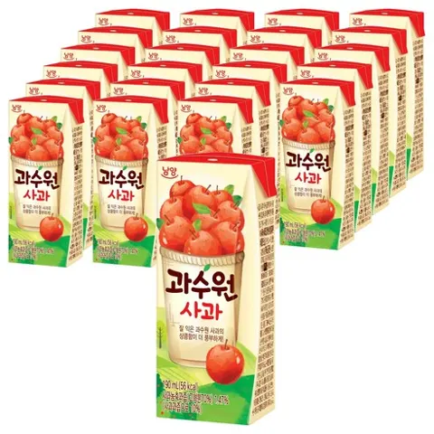 남 양과수원 사과주스, 190ml, 24개
