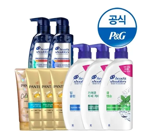 헤드앤숄더 샴푸 3개+미니샴푸 2개 증정