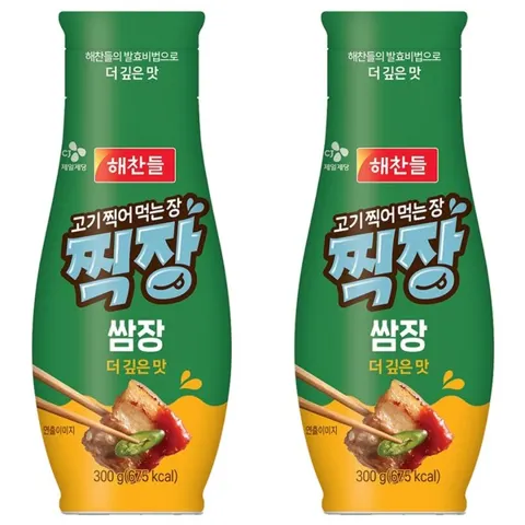 해찬들 고기찍어먹는 장 찍장 쌈장 300g 2개