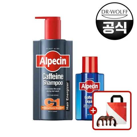 알페신 카페인 샴푸 C1 600ml 펌프형 1개 + 알페신 리퀴드 1개 + 증정 (38,860원/무료)