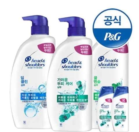 헤드앤숄더 샴푸 850ml 3개+미니샴푸 2개(23,569원/무배)