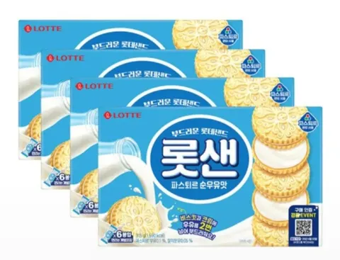 롯데샌드 롯샌 파스퇴르 순우유맛 315g 4개 (9,960원) (무료)
