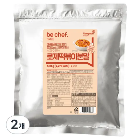 비셰프 로제 떡볶이 분말, 500g, 2개