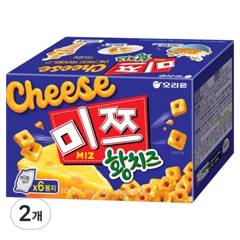 오리온 미쯔 황치즈 6p, 222g, 2개