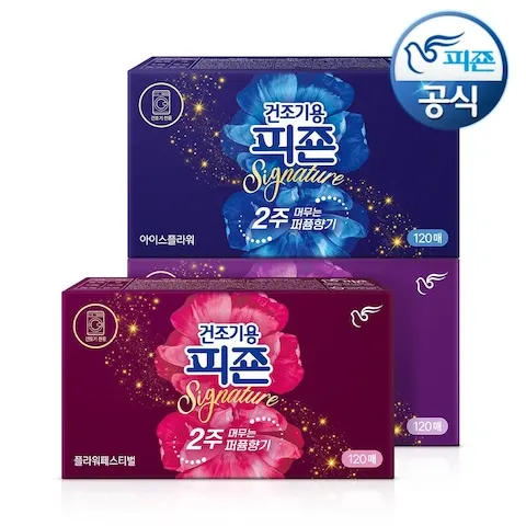 피죤 시그니처 건조기 드라이시트 120매 2팩