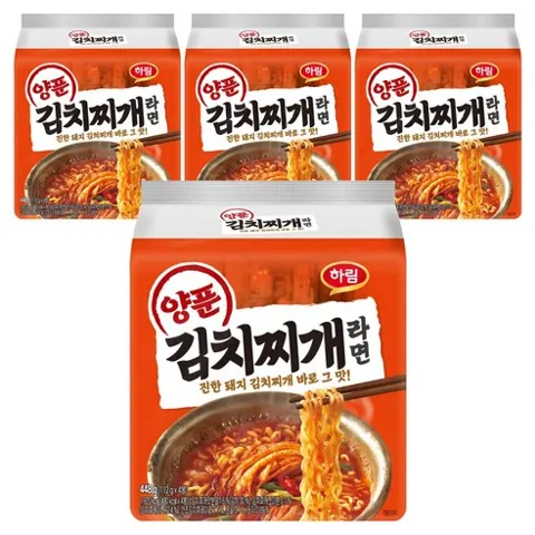 하림 양푼김치찌개라면 112g, 16개