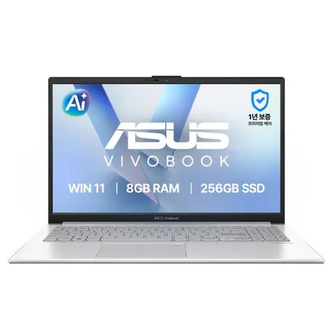 에이수스 비보북 고 15 쿨 실버 • 라이젠5 • 256GB • 8GB • WIN11 Home