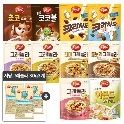 포스트 아몬드 후레이크 시리얼 620g 3개 외 10종 골라담기