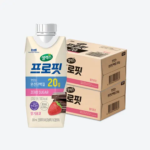셀렉스 프로핏 완전단백질 음료 딸기초코 2박스 (250ml X 36팩)