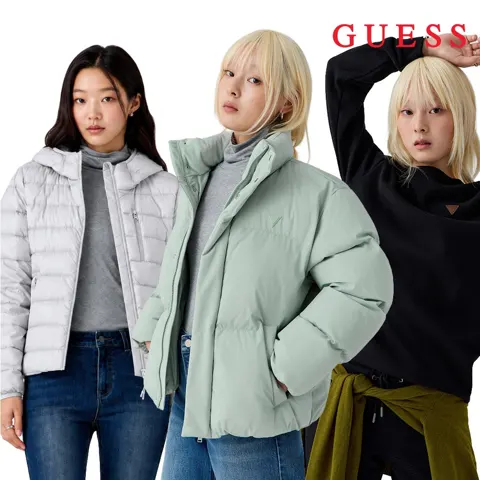 게스 여성 롱다운 점퍼 (76,500원/무료)