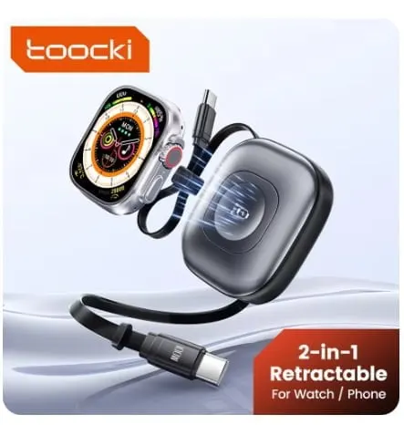 투키 충전케이블 100W USB-C + 2.5W 무선 워치 충전기 ($10.49/무배)