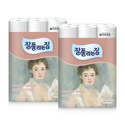 잘풀리는집 키친타월 150매 24롤 (11,970원/무료배송)