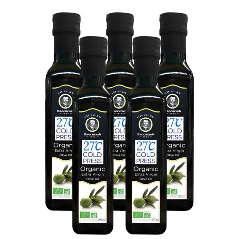 브로슈낭 유기농 올리브오일 초저온 냉압착 엑스트라버진 올리브오일 250ml x 5 산도 0.2% 유럽...