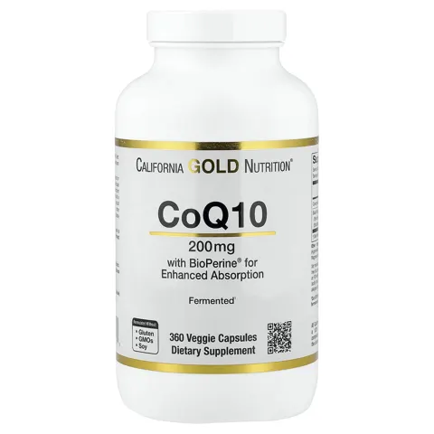 California Gold Nutrition (캘리포니아골드뉴트리션), CoQ10, BioPerine® 흑후추추출물 함유, 베지 캡슐 360정