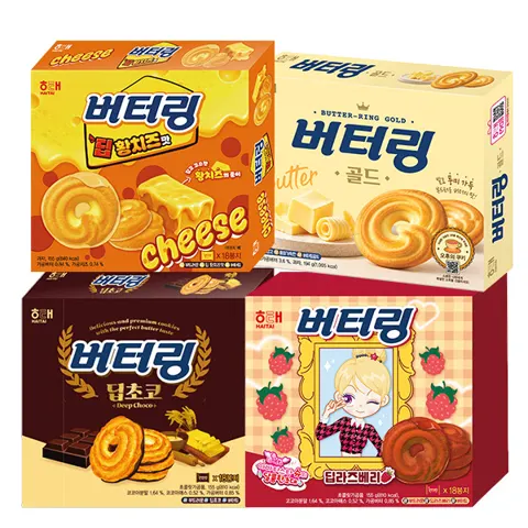 해태 버터링 4개 골라담기 (골드/초코/라즈베리/황치즈) (12,890원/무료)