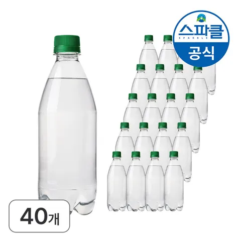 스파클 탄산 스파클링 플레인, 500ml, 40개 (14,240원/무배)