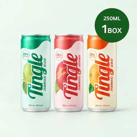 팅글 리얼에이드 250ml x 30캔 오렌지 청사과 신비복숭아 (14,520원/무료)