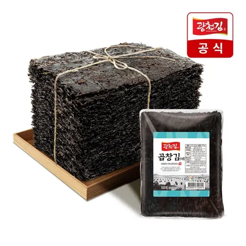 광천김 프리미엄 해남 햇곱창김 특상(대) 370g 100매 (17,930원/무료)