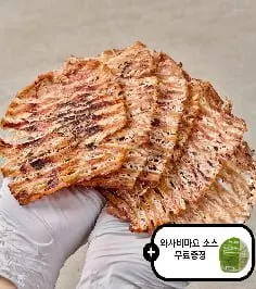 몸통 오징어 맥반석구이 150g+청양마요 소스(7,763원), 마른오징어 몸통 5미(8,276원), 아귀꼬리포 5~8미(9,626원)
