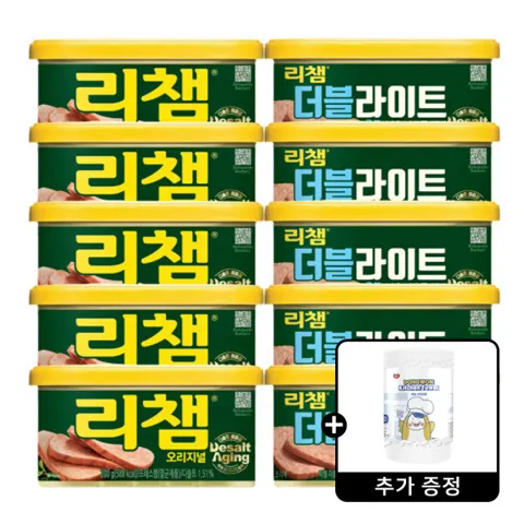 동원 리챔 오리지널 200g x 5개 + 더블라이트 200g x 5개 +(사은품) 키친타올 1개 증정