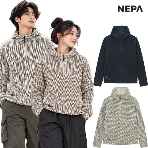 네파 남여공용 패스파인더 기모 플리스 하프 후드집업 7KF6003 (39,440원/무배)