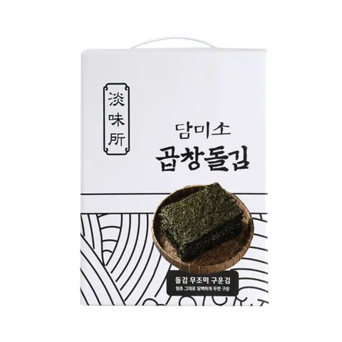담미소 무조미 구운 곱창김 5봉 50장 21,500원