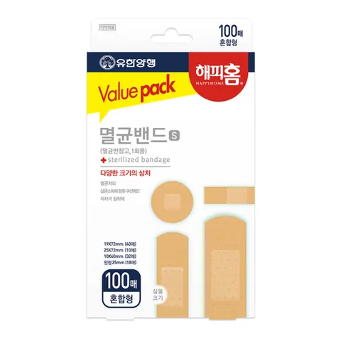 해피홈 멸균밴드 S 혼합형 100매