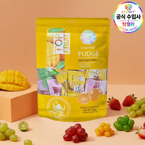 coowy 탑젤리 3가지 믹스맛 (망고,청포도,딸기) 500g (6960원/무료)