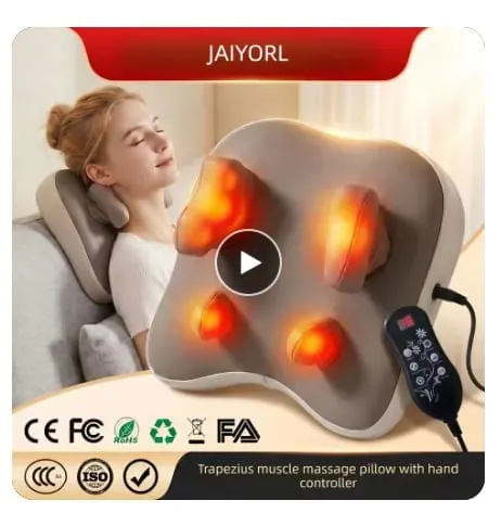 JAIYORL Trapezius 전기 마사지 베개 ($20)무배