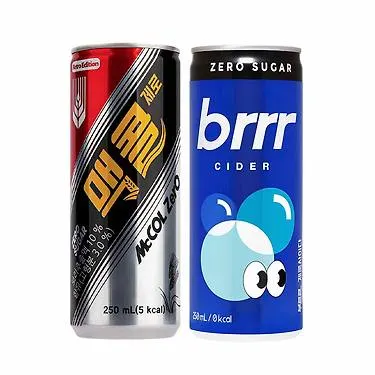 맥콜 제로 + 부르르 제로사이다 250ml X 각30캔
