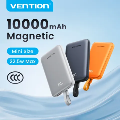 CCC 인증 벤션 마그네틱 보조배터리 22.5W 10000mAh($13.06/무료)