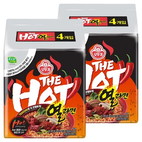 오뚜기 더핫 열라면 120g, 8개, (4개입 X 2팩)