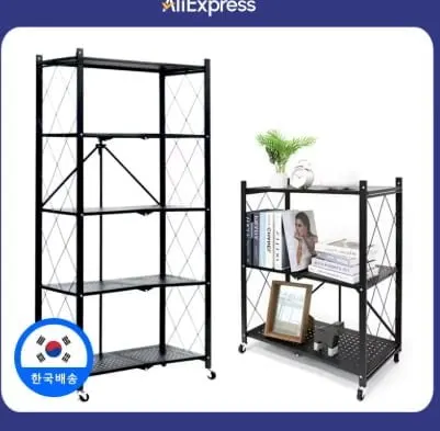 이지라이프 원터치 접이식 폴딩 선반 다용도 이동식 철제 수납장(25,438원/무료)