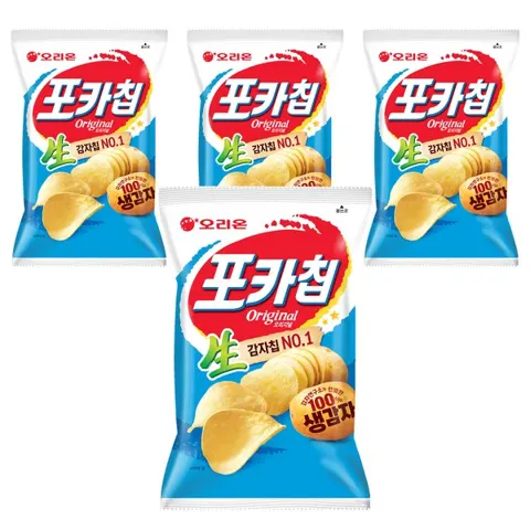 포카칩 오리지널, 66g, 4개