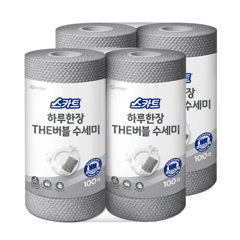 스카트 하루한장 the버블 수세미 100매 2개입 2팩 (14,050원/무료)