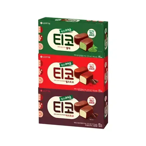 롯데웰푸드 티코 다크초코 510ml+말차 510ml+밀크초코 510ml 각 1개 (T멤 14,220원/무료)