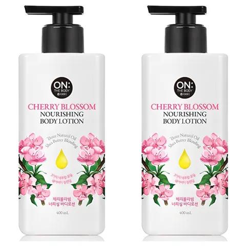 온더바디 너리싱 바디로션 체리블라썸, 400ml, 2개