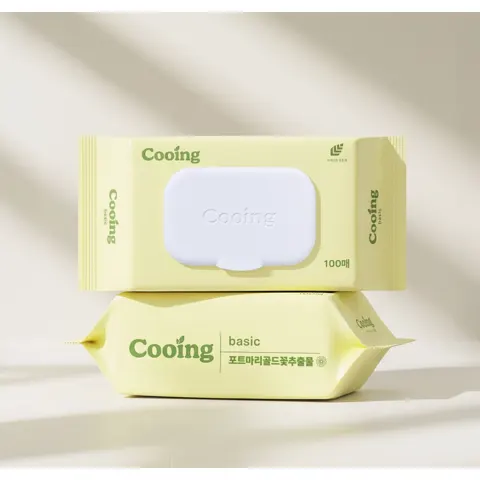 쿠잉 베이직 물티슈, 캡형, 100매, 20팩 11,600원 (무료)