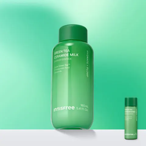 이니스프리 그린티 세라마이드 밀크 보습 에센스/수분 속건조 장벽 화잘먹 160ml, 1개