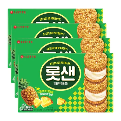 롯데샌드 파인애플 315g 4개