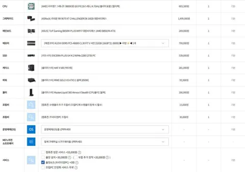 9800X3D + RX 9070 XT 완본체 외 (3,329,000/무배)