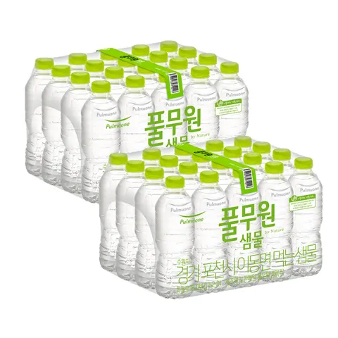 풀무원 샘물 생수, 무라벨, 500ml, 40개(6,900원/무배)