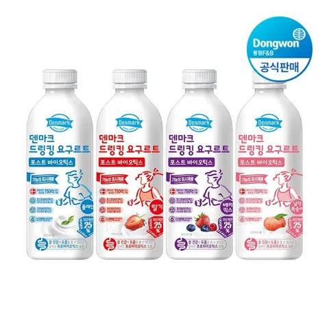 덴마크 드링킹 요구르트 포스트바이오틱스 750ml 2+2