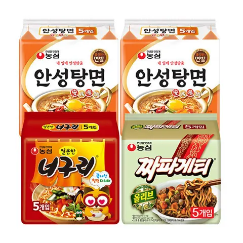 [지마켓) 안성탕면10입 +너구리5입+짜파게티5입 (총 20봉) (13,390원/무료)