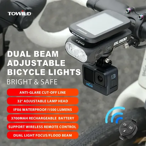 TOWILD BL1500 자전거용 라이트 ($48)무배