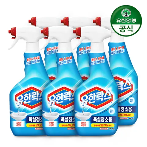 유한락스 욕실청소용 600ml 6개