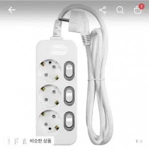 모노케어 3구개별 안전커버 멀티탭,화이트1.5m, 1개ㅡ7,000원