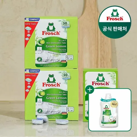 프로쉬 독일 식세제 미니 50개입 2개 + 식세기클리너 125g + 유연제증정 (27,700원/무료)