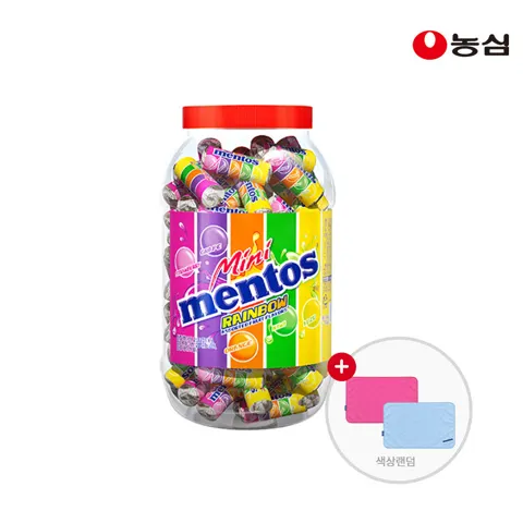 미니 멘토스 뉴레인보우 100입 + 멘토스담요 (네멤)